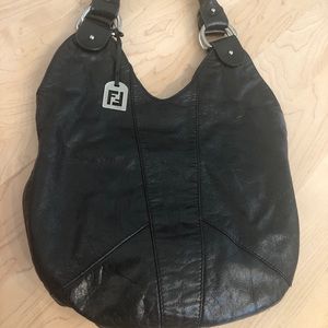 Fendi black leather bag